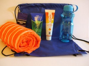 pool beach survival kit orange