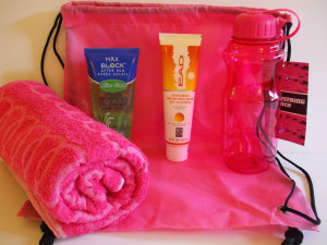 pool beach survival kit pink